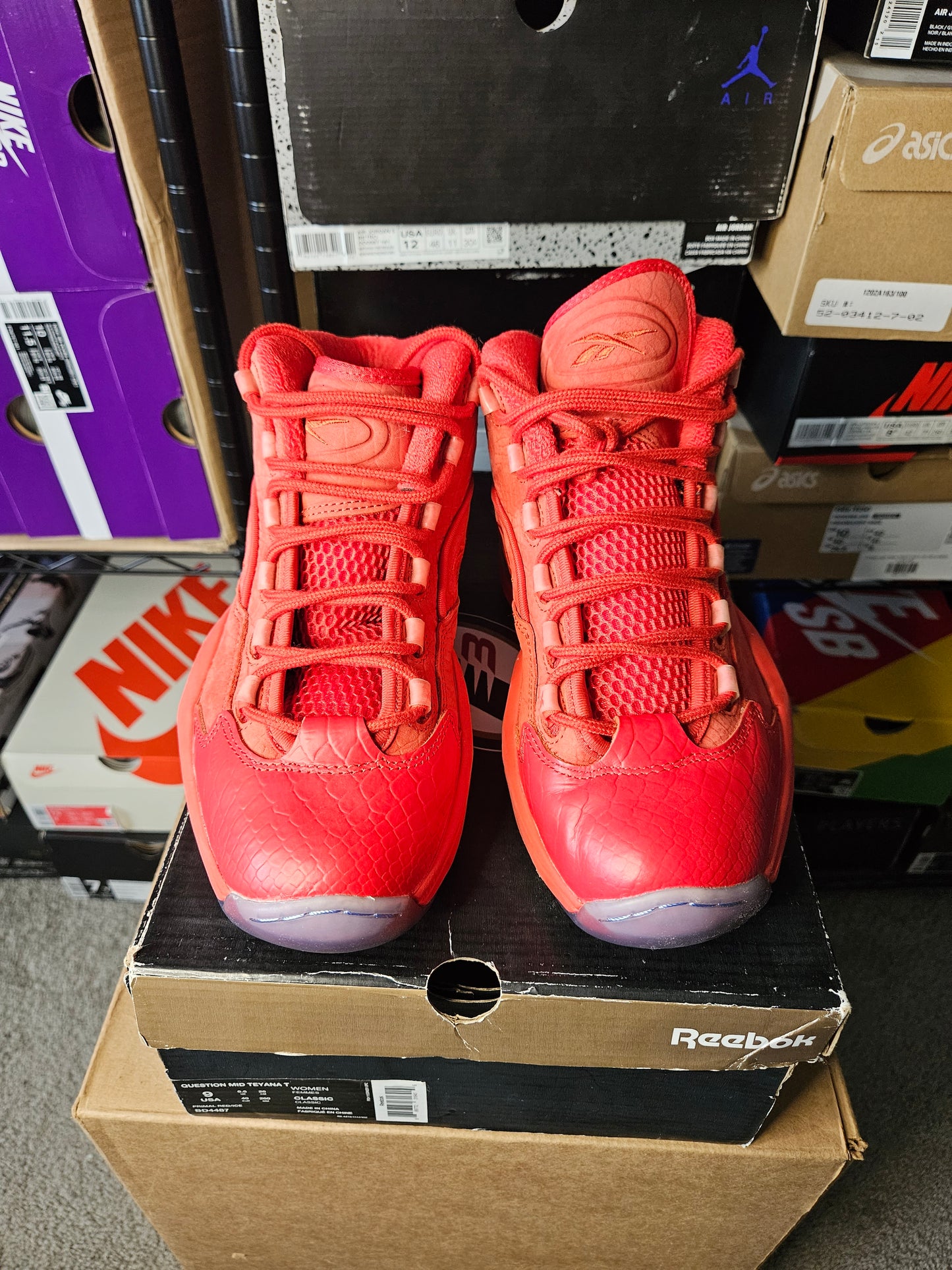 Size 7 - Reebok Teyana Taylor x Question Mid Primal Red