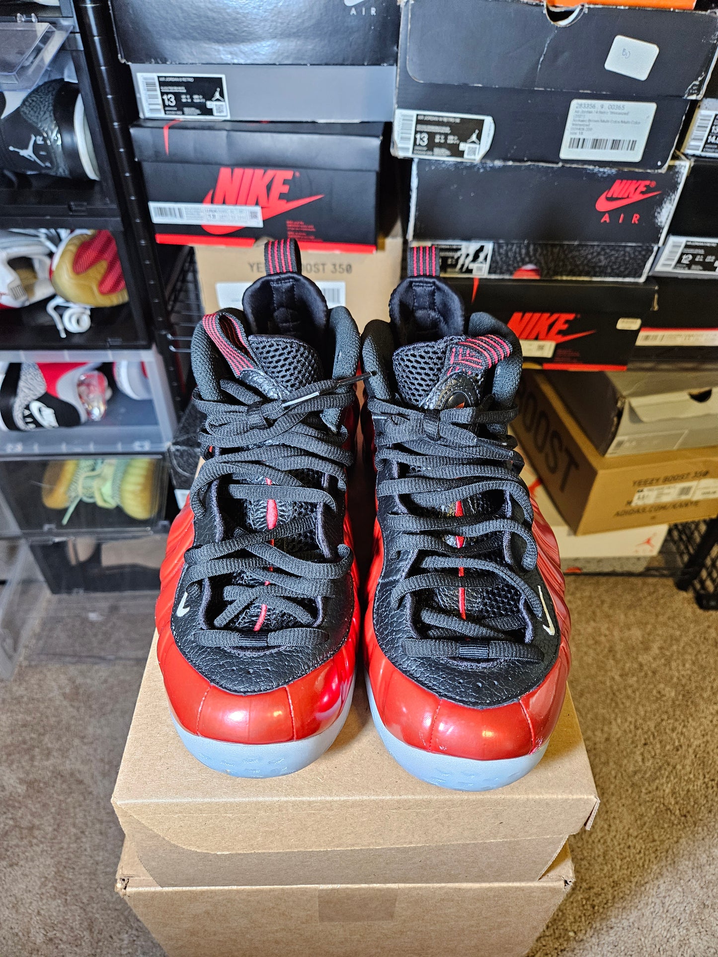 Size 9.5 - Air Foamposite One 2023 Metallic Red