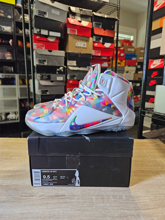 Size 9.5 - LeBron 12 EXT Prism