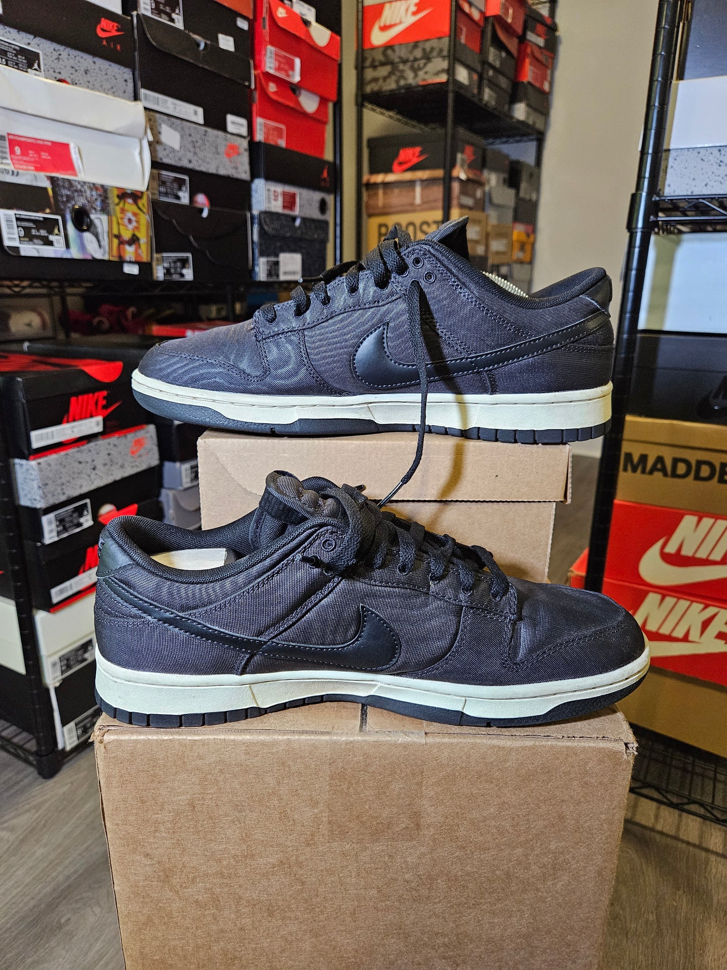 Size 11 - Dunk Low Black Canvas