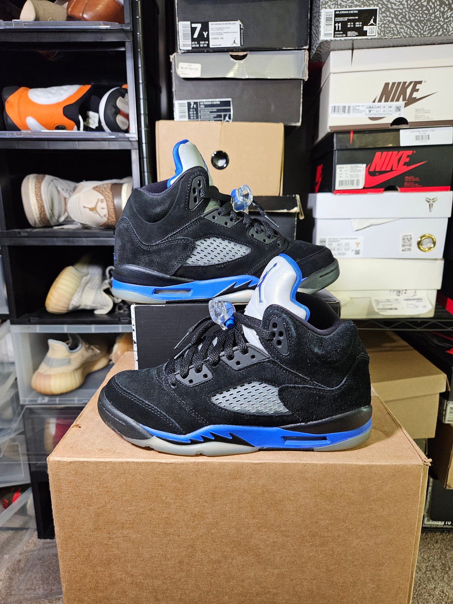 Size 6.5 - AJ 5 Retro Mid Racer Blue