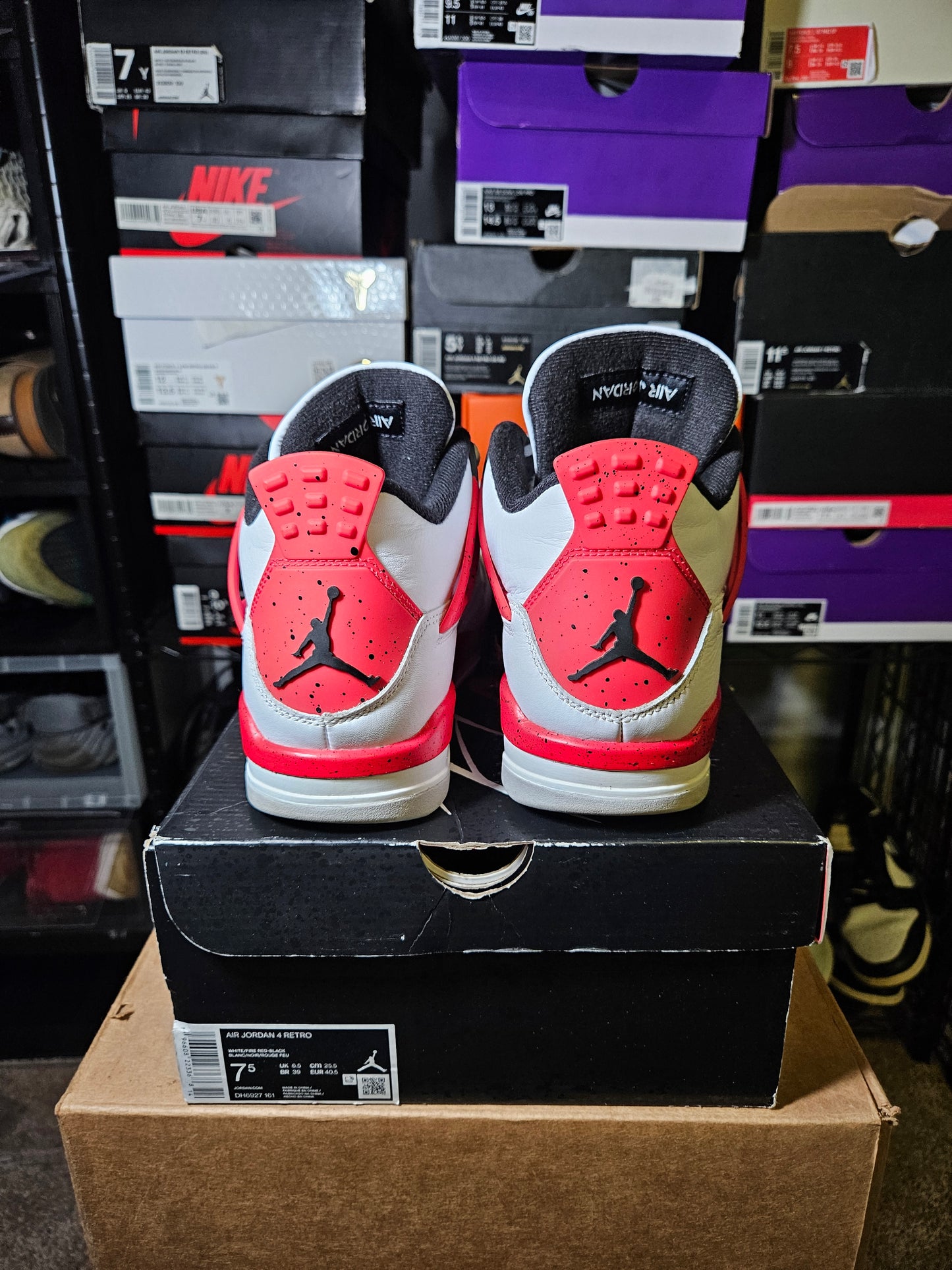Size 7.5 - AJ 4 Retro Mid Red Cement