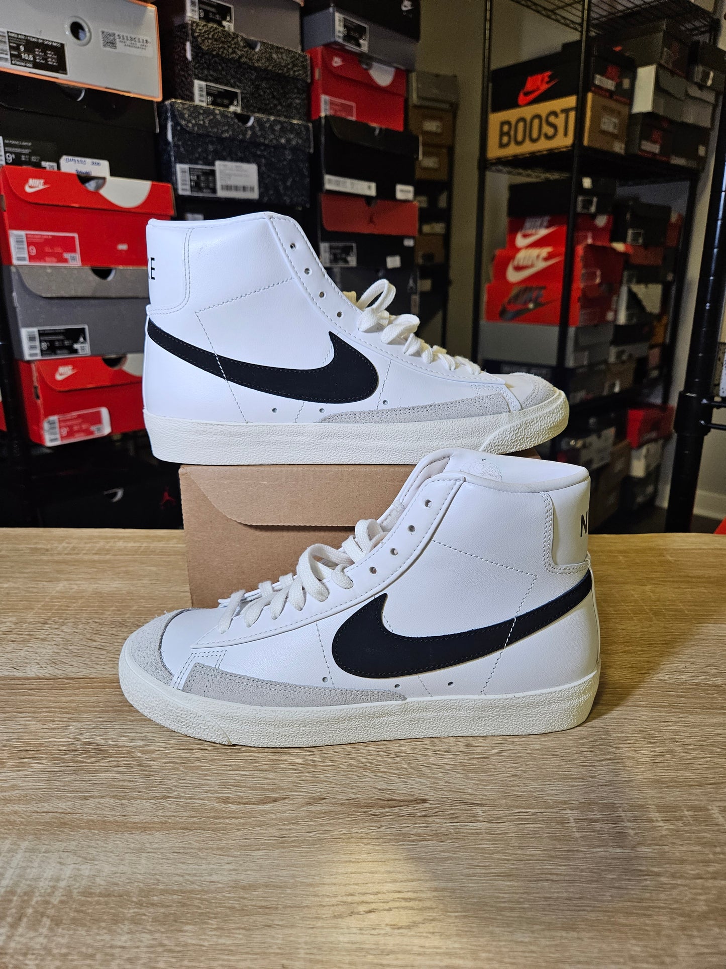 Size 8 - Nike Blazer Mid 77 Vintage White Black 2019
