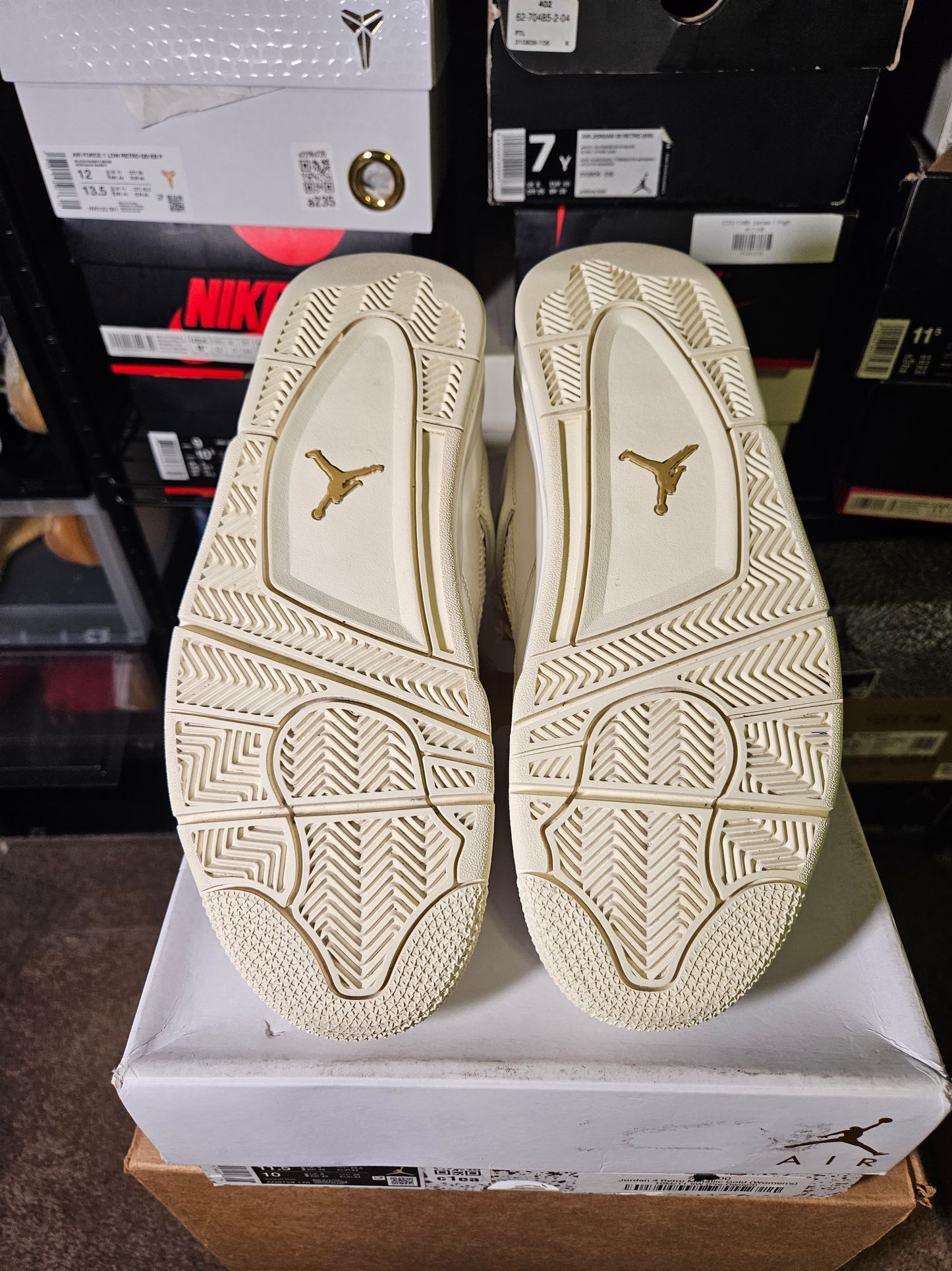 Size 11.5W/10M - Air Jordan 4 Retro Metallic Gold