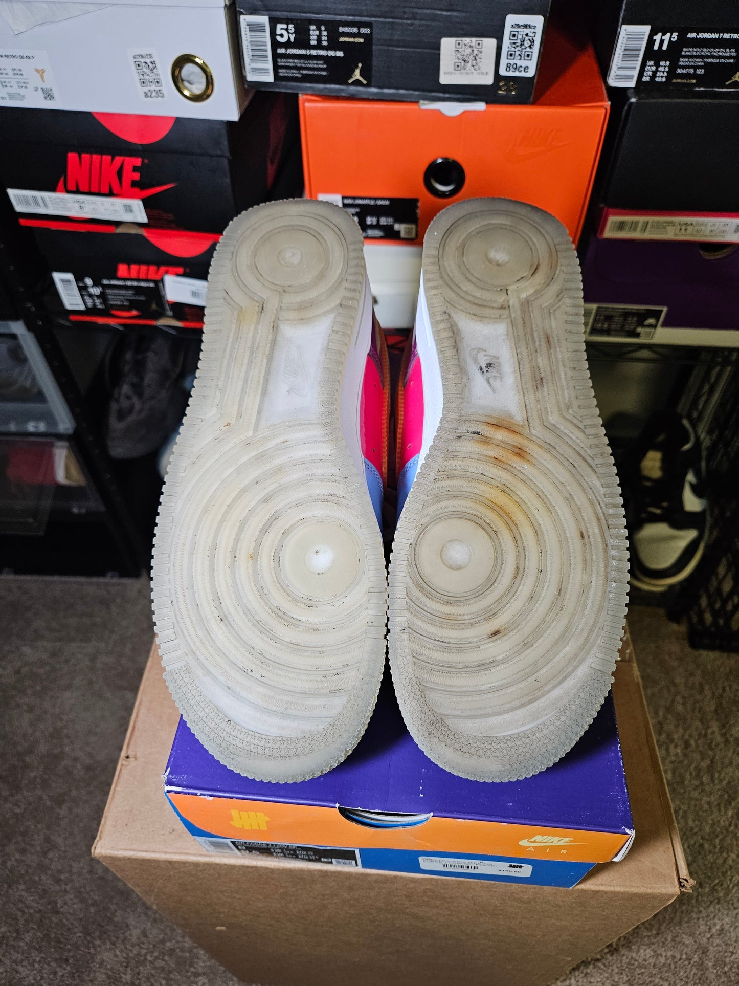 Size 8 - Undefeated x AF1 Low Total Orange