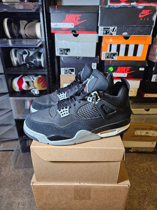 Size 9 - AJ 4 Retro SE Mid Black Canvas