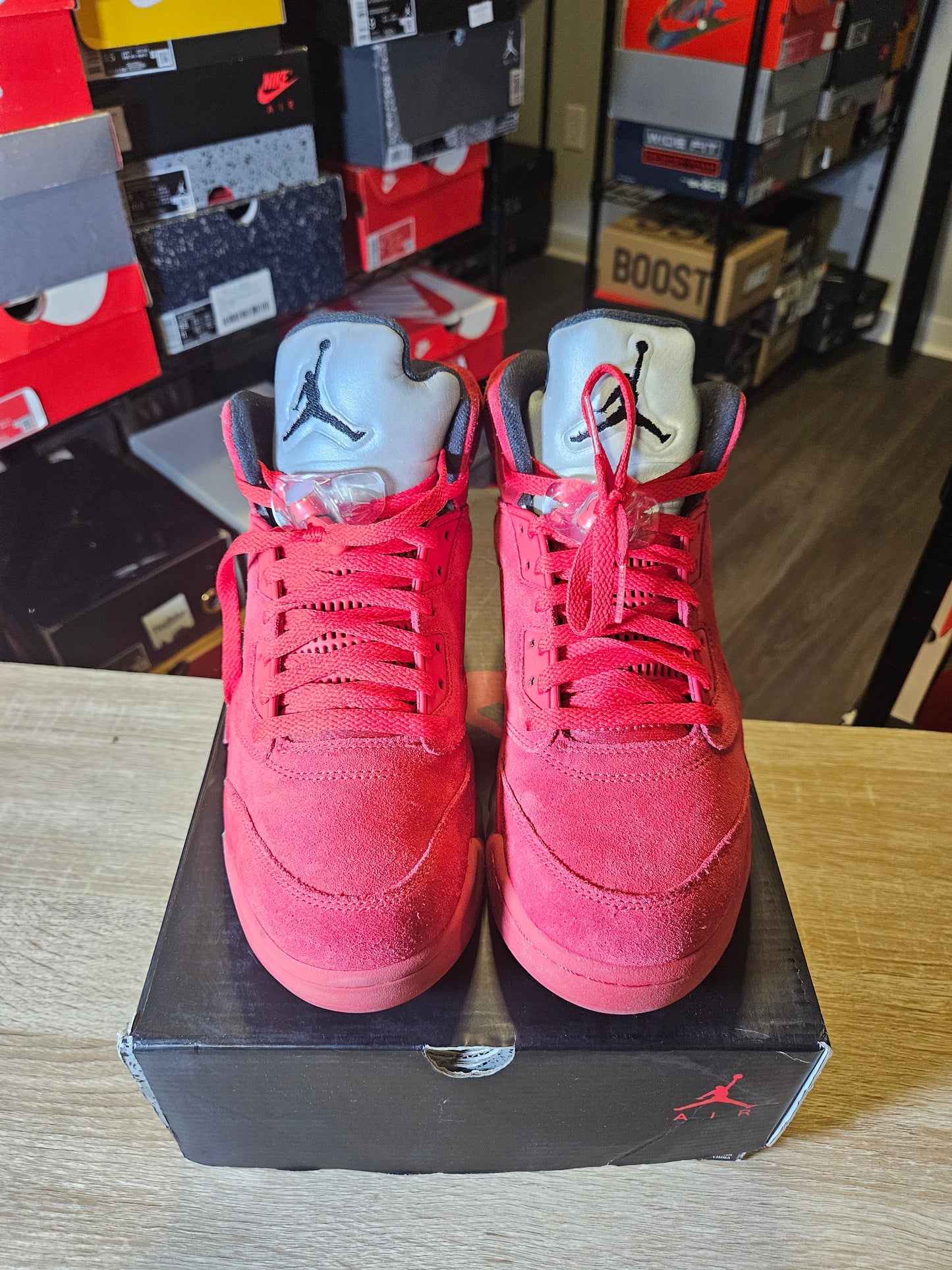 Size 8 - AJ 5 Retro Red Suede