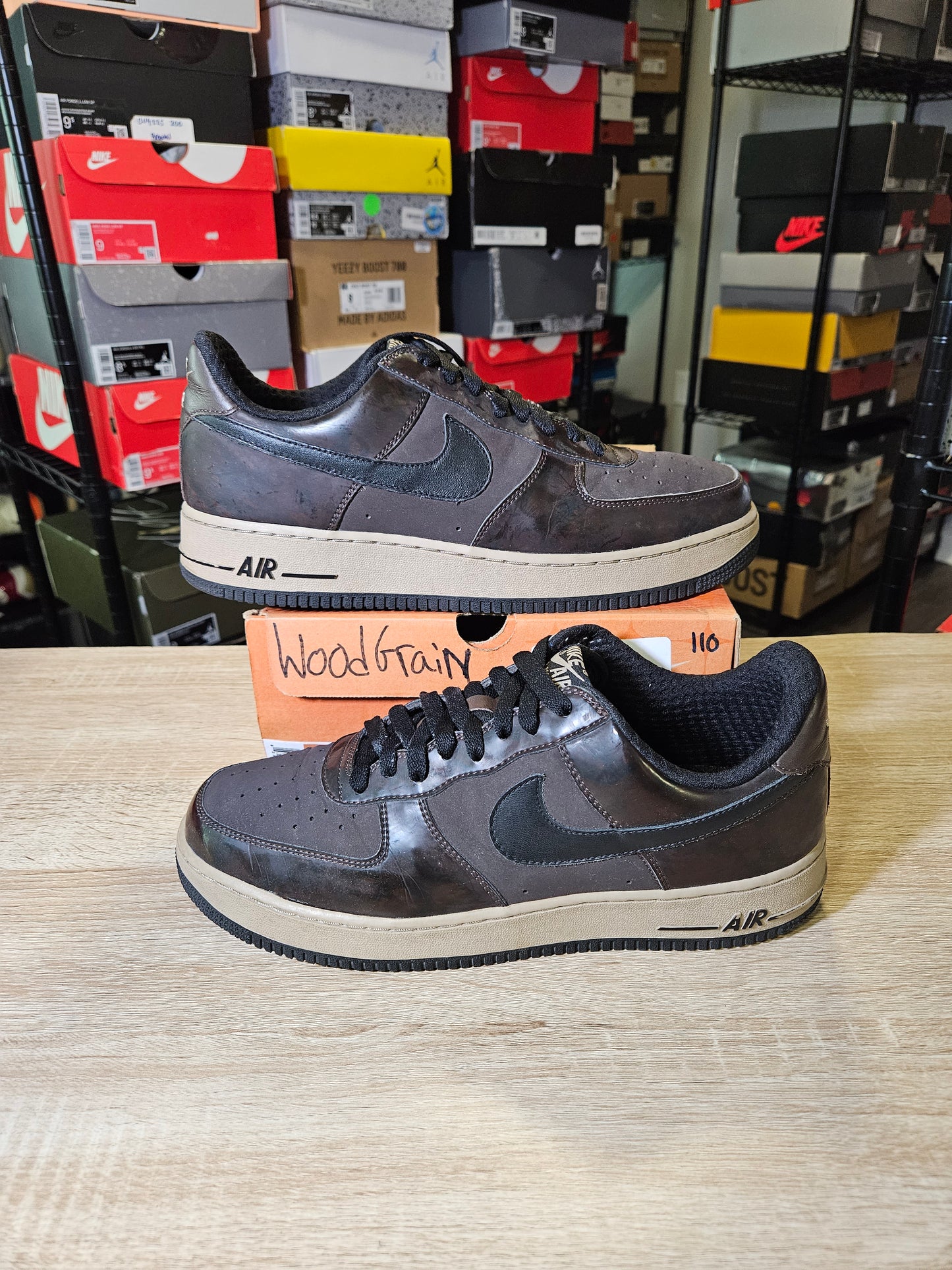 Size 10.5 - AF1 Premium Woodgrain