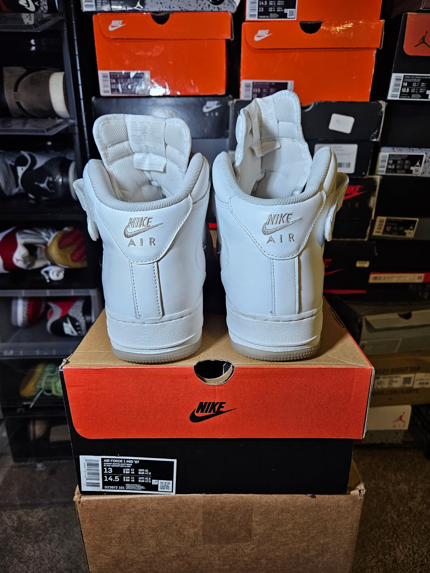 Size 13 - Air Force 1 Mid Color of the Month - Summit White