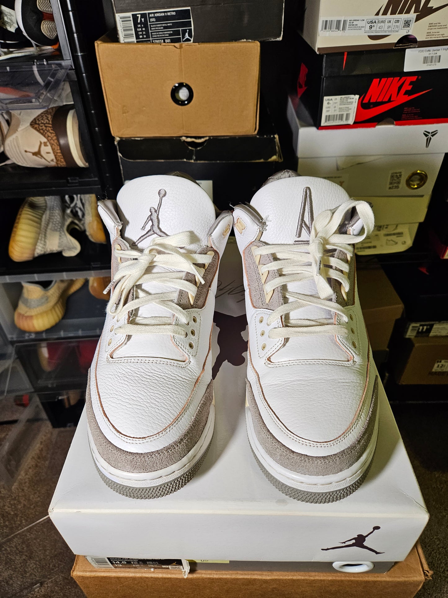 Size 14.5W/13M - Jordan 3 Retro SP x A Ma Maniere Low Raised By Women