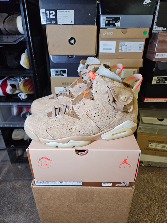 Size 8.5 - AJ 6 Retro x Travis Scott Mid British Khaki