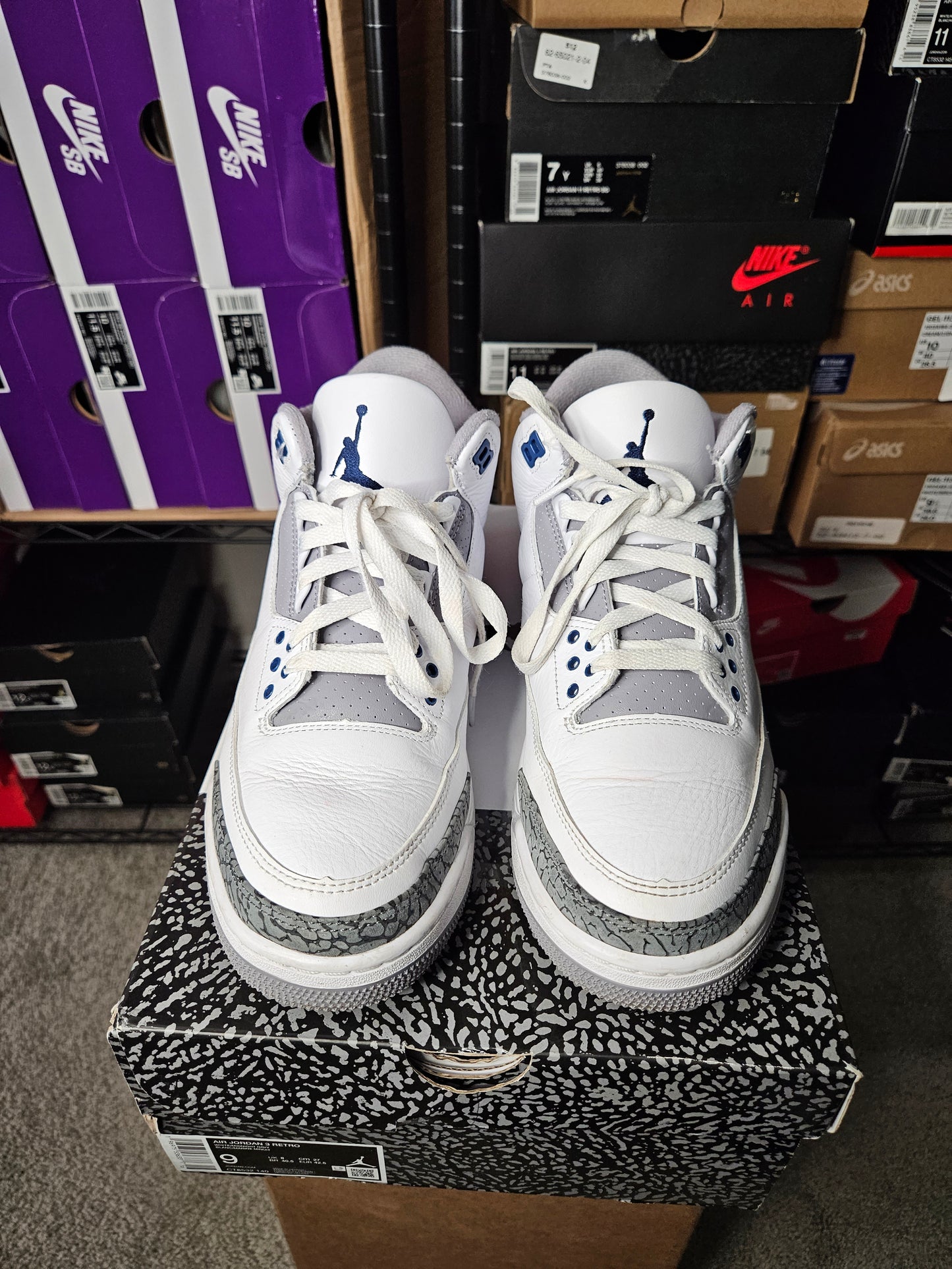 Size 9 - AJ 3 Retro Midnight Navy
