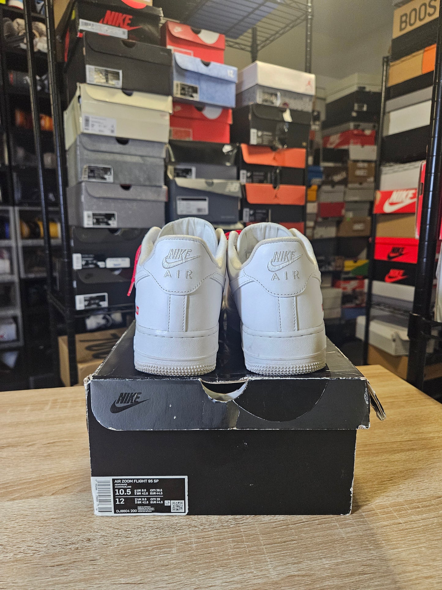 Size 10 - Air Force 1 x Supreme Low Box Logo - White