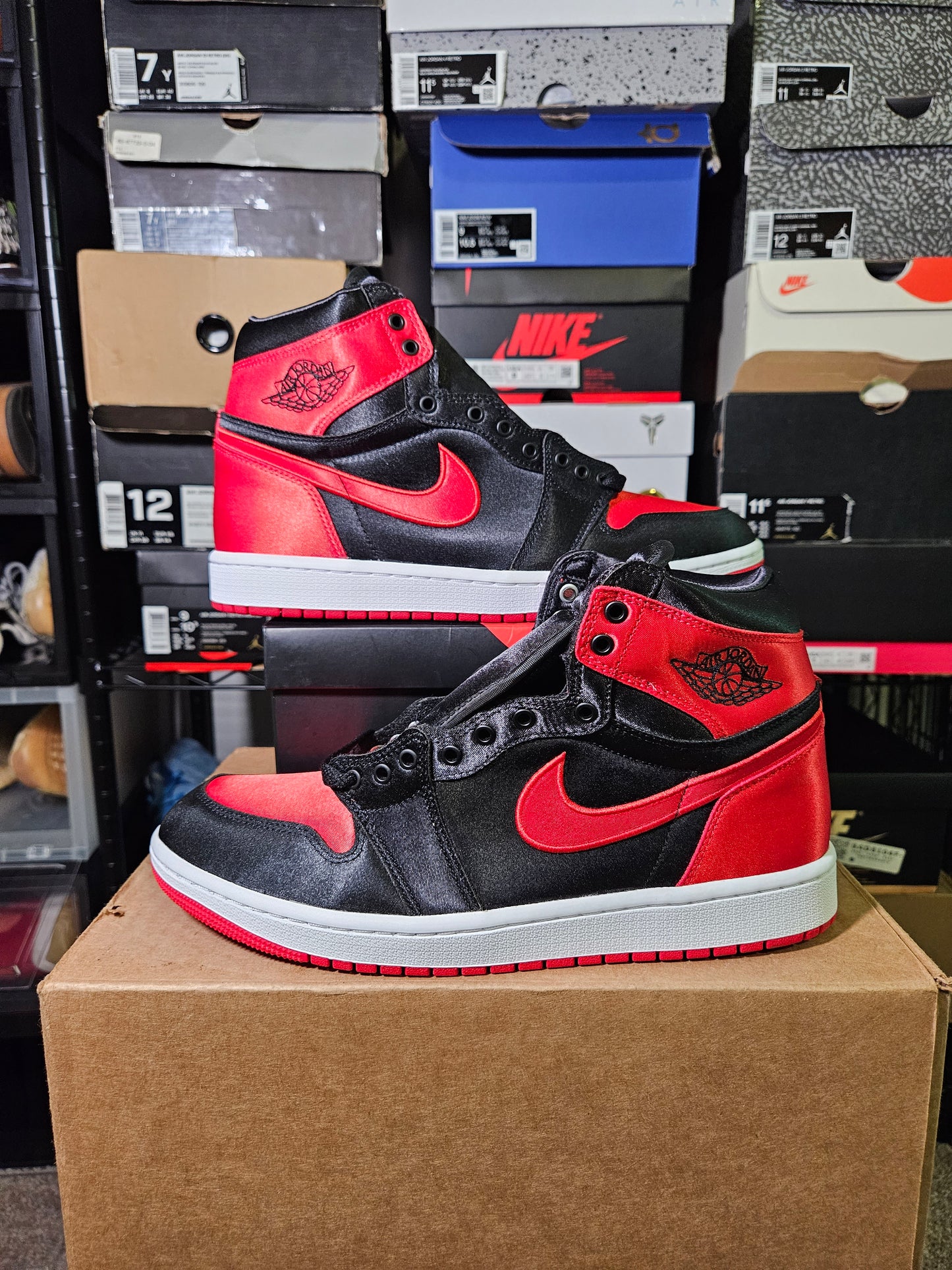 Size 11W/9.5M - AJ 1 Retro OG 2023 High Satin Bred