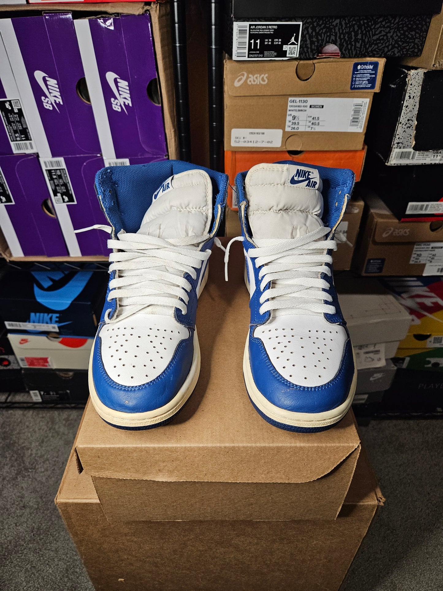 Size 8.5 - AJ 1 Retro High OG Storm Blue 2016