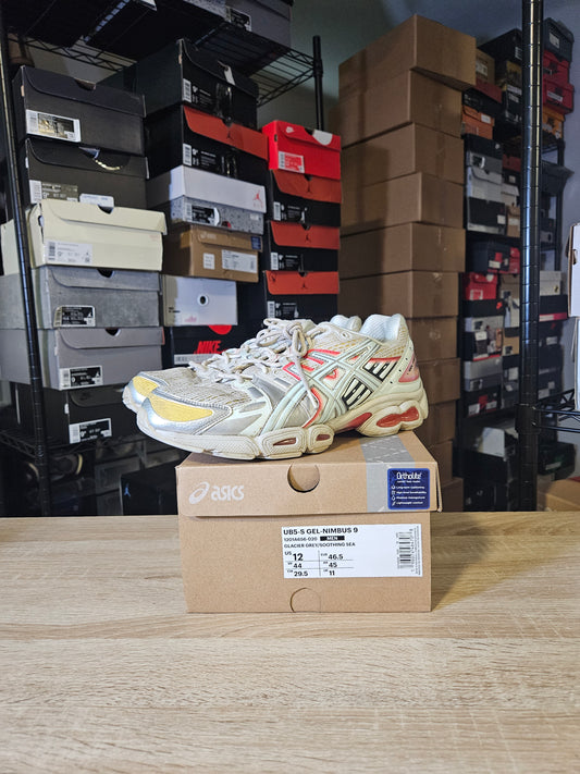 Size 12 - ASICS Kiko Kostadinov x UB5-S Gel Nimbus 9 Glacier Grey Soothing Sea