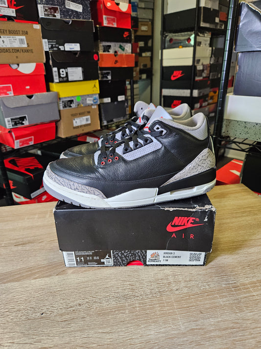 Size 11 - AJ 3 Retro OG 2024 Black Cement
