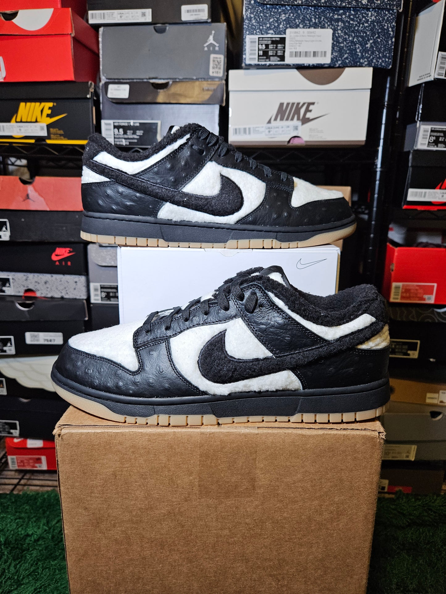 Size 12.5 - Dunk Low By You Furry Panda