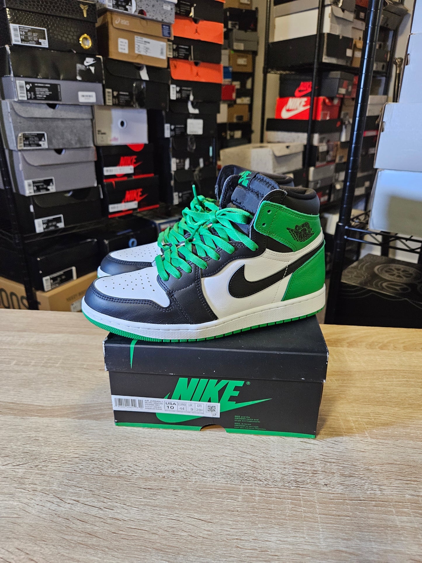 Size 10 - AJ 1 Retro OG High Lucky Green