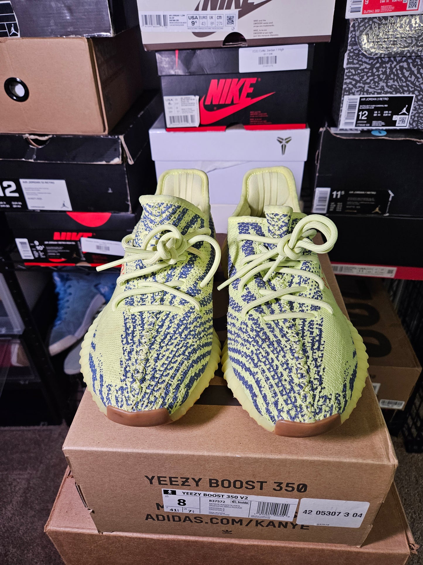 Size 8 - YZY 350 V2 Low Semi Frozen Yellow
