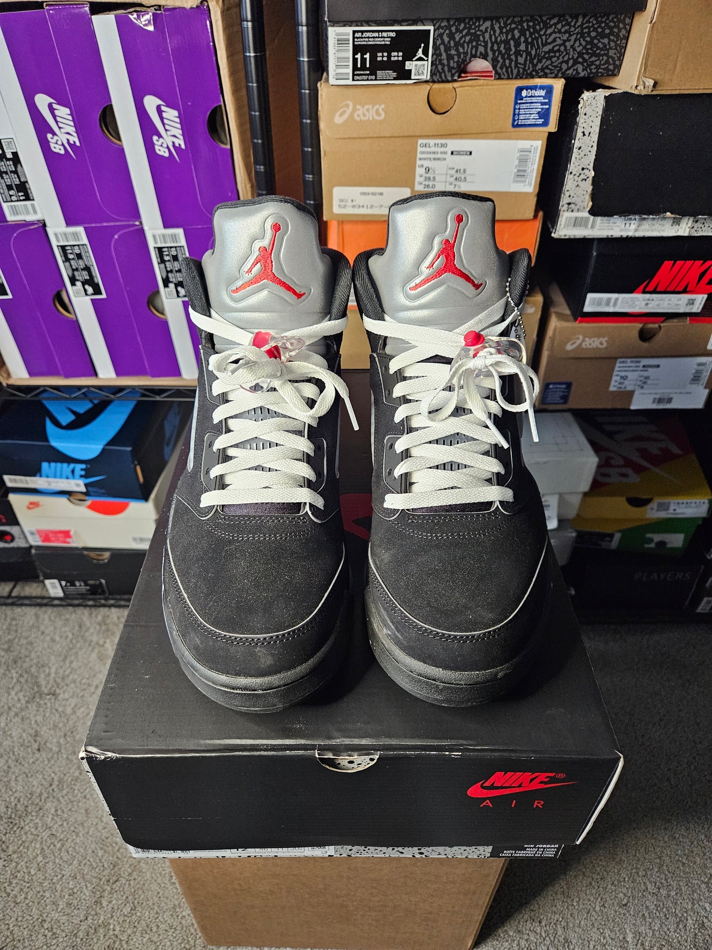 Size 12 - AJ 5 Retro OG Black Metallic Reimagined