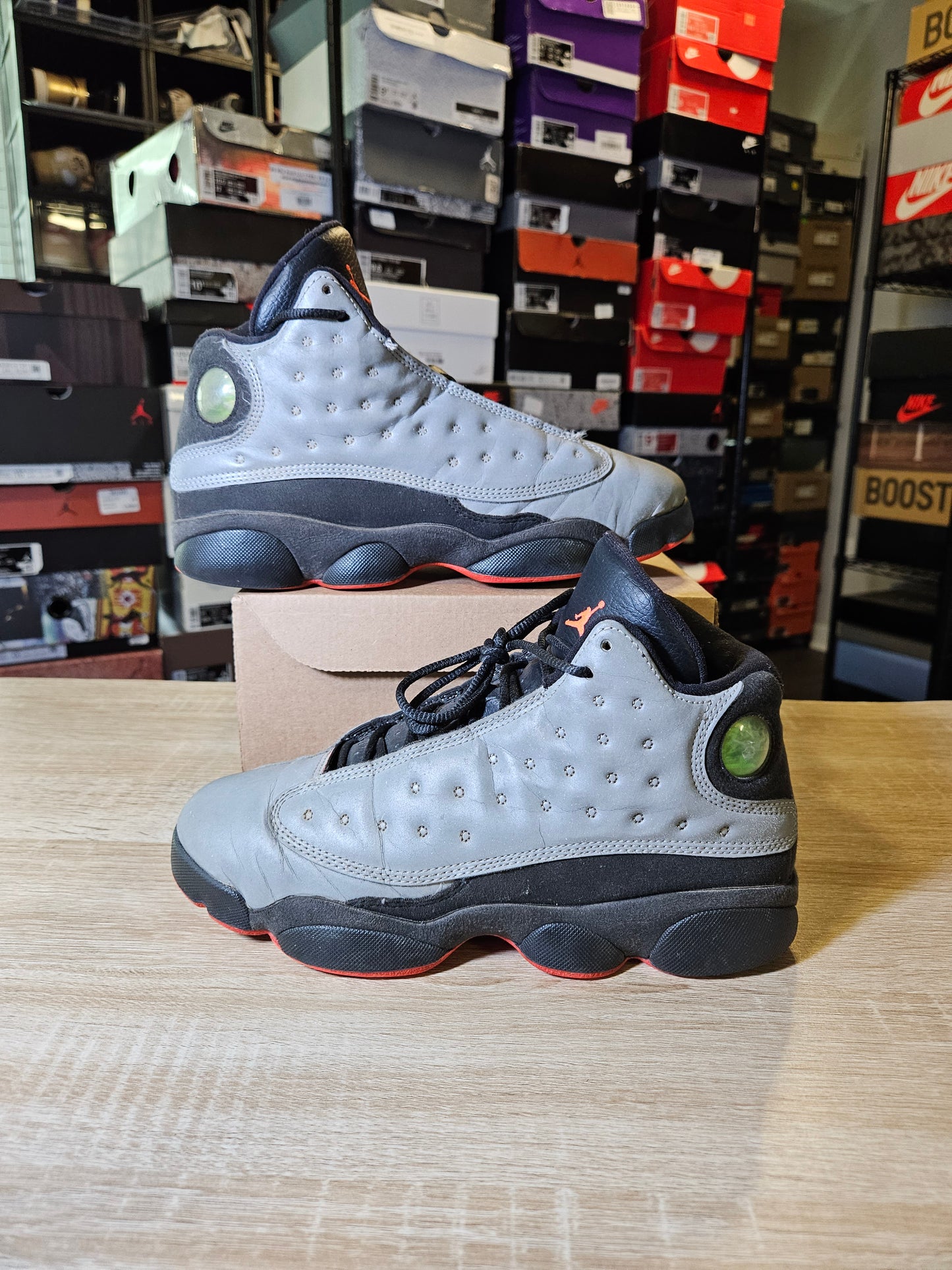 Size 7 (GS) - AJ 13 Retro Premium Mid Reflective Silver