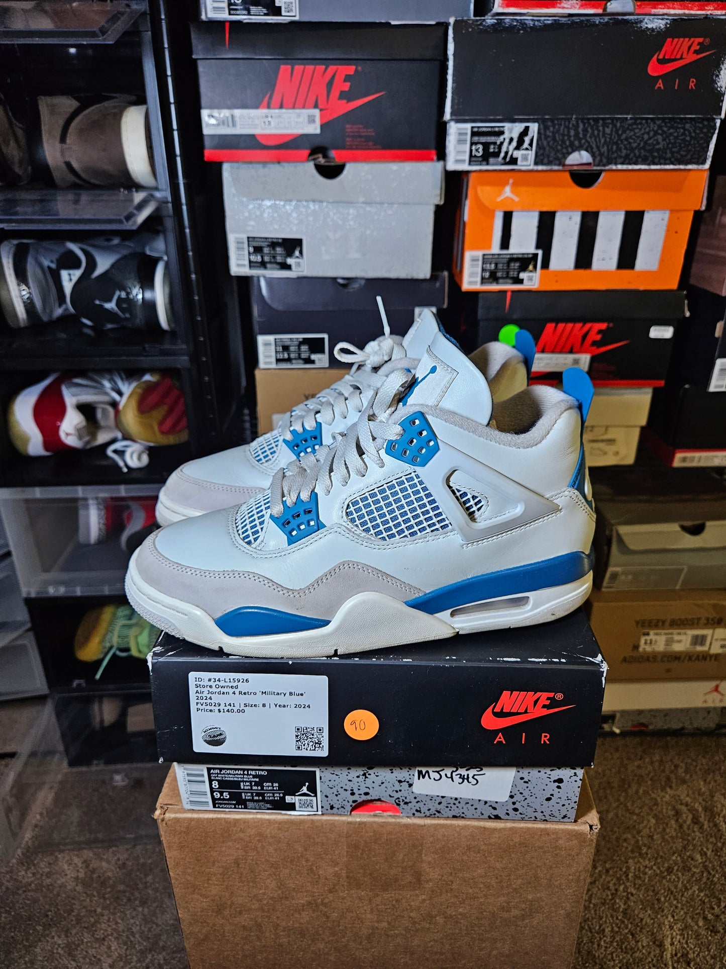 Size 8 - AJ 4 Retro 2024 Military Blue