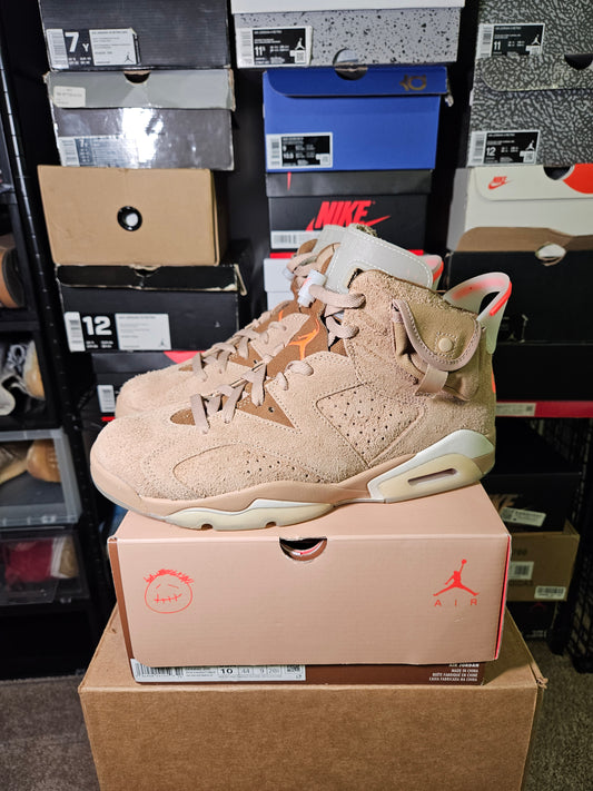 Size 10 - Jordan 6 Retro x Travis Scott Mid British Khaki