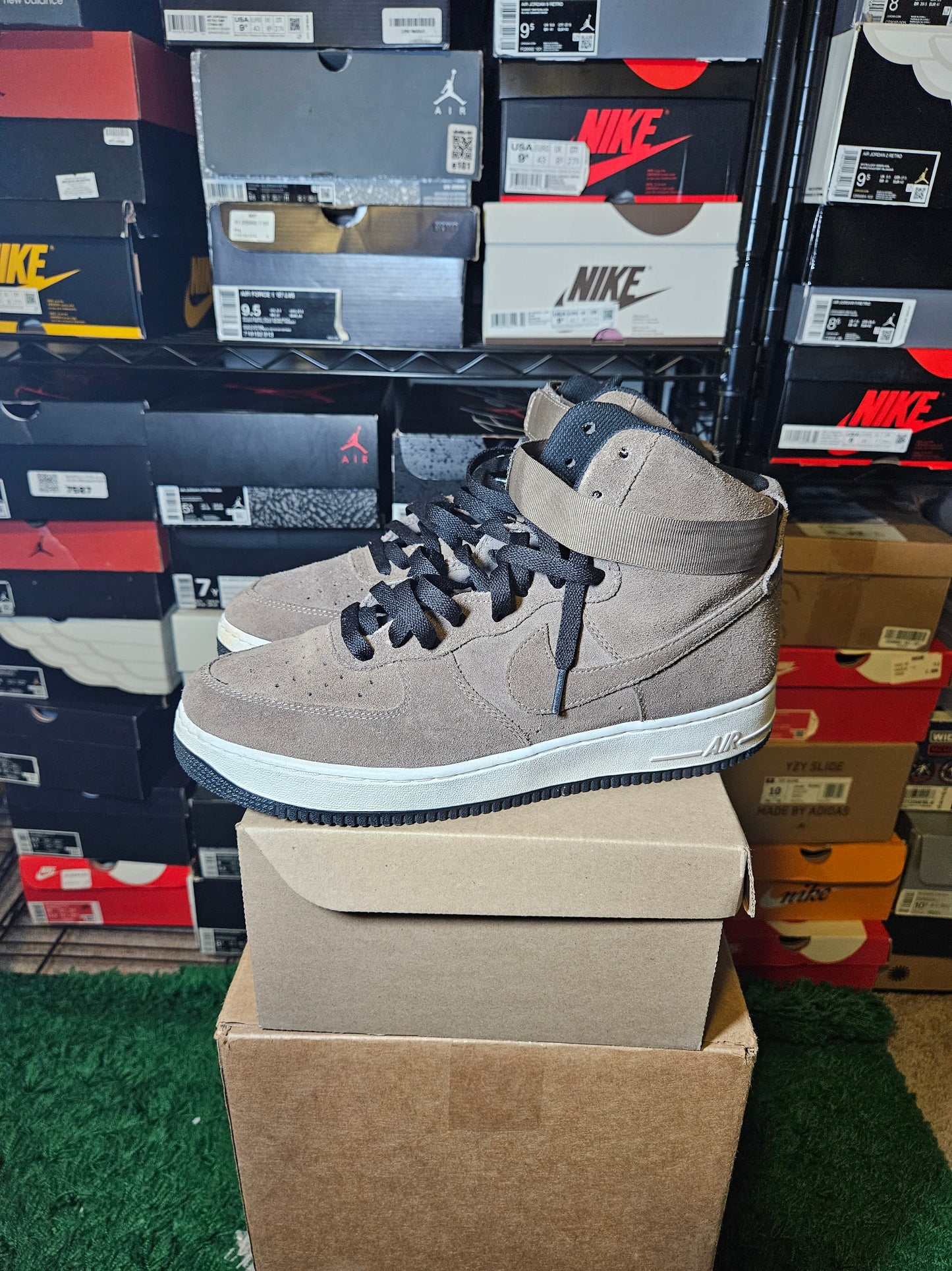 Size 10.5 - AF1 '07 High Dark Mushroom