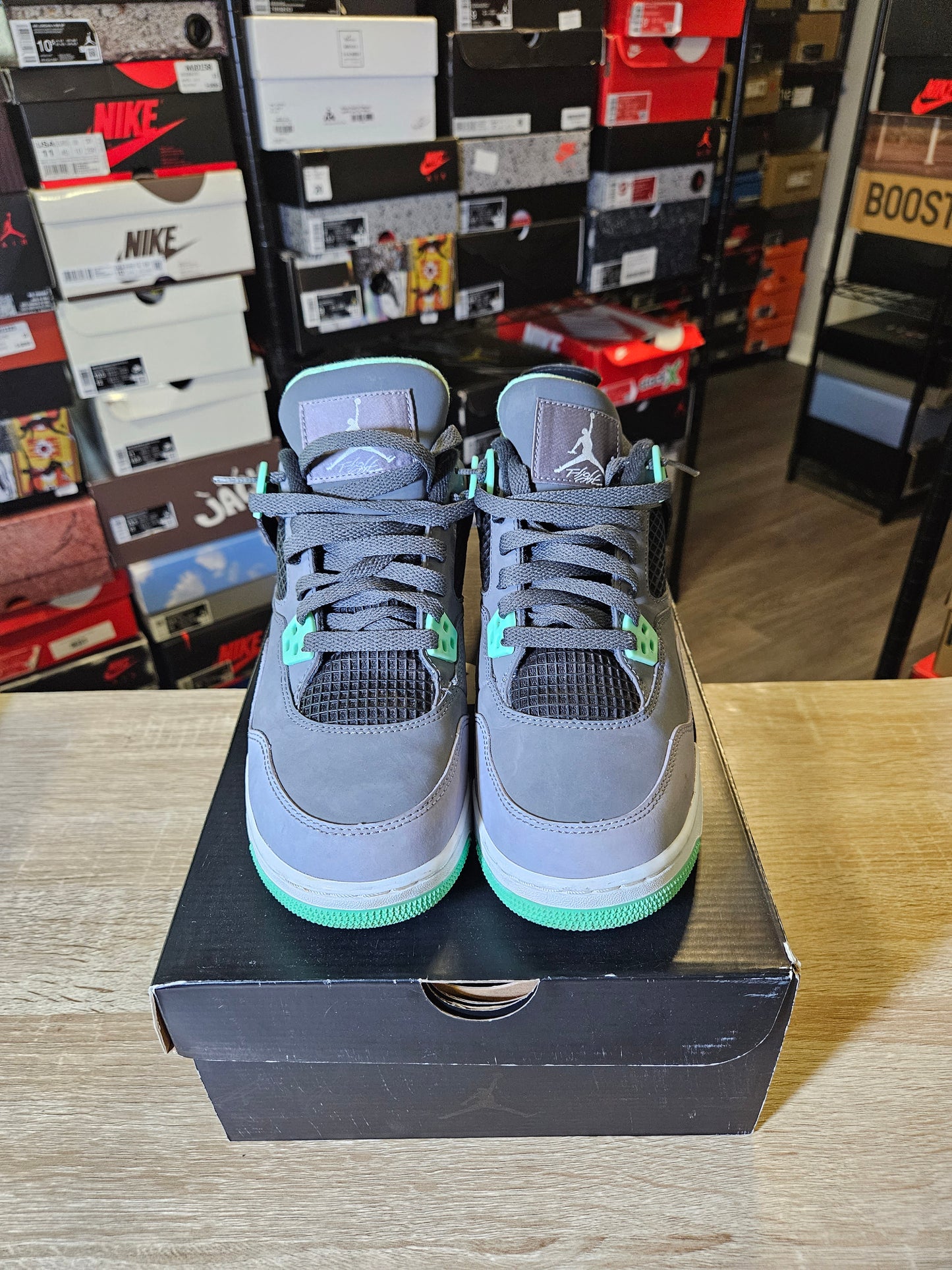Size 7 (GS) - AJ 4 Retro Low Green Glow