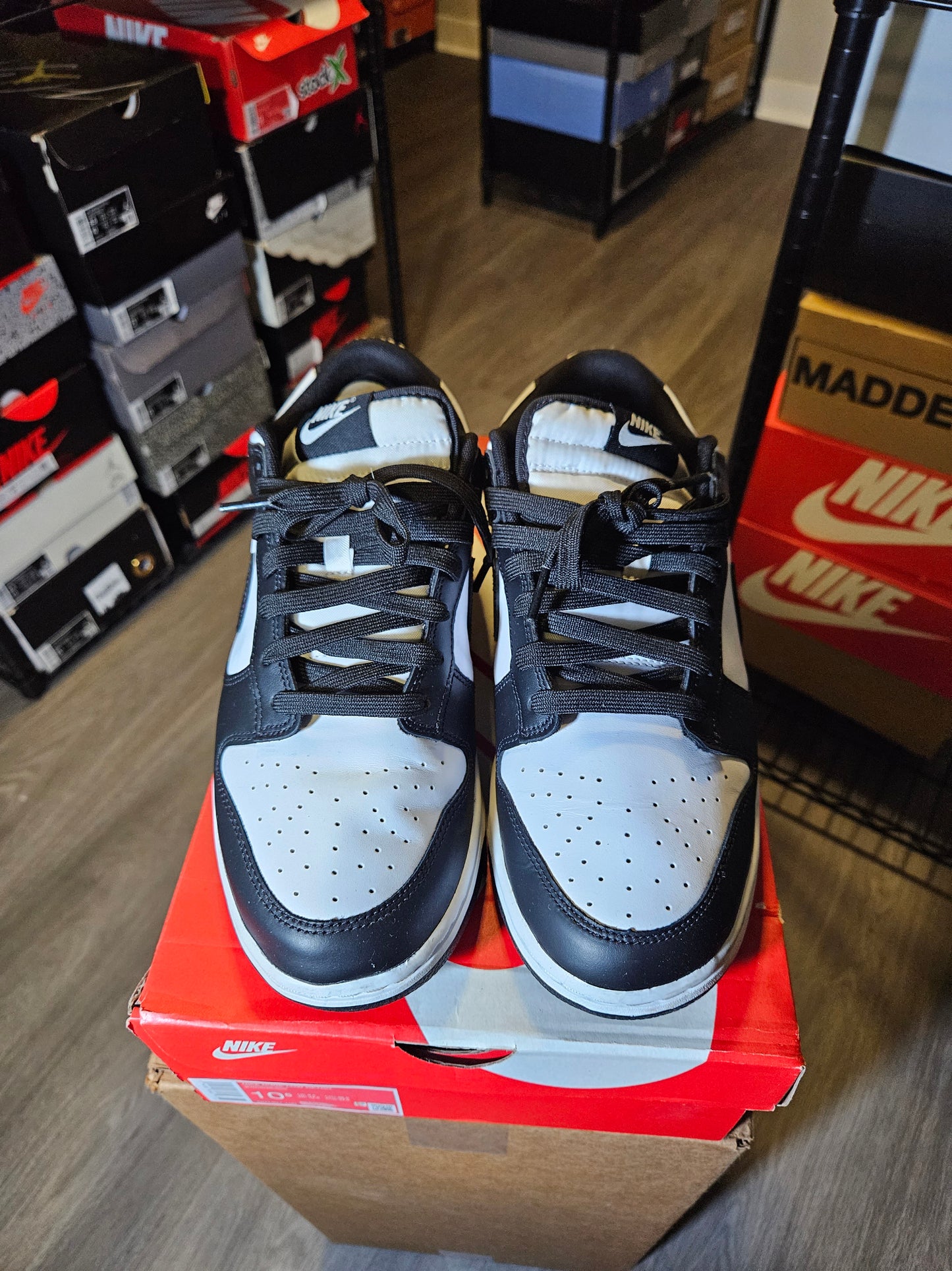 Size 10.5 - Dunk Low Black White