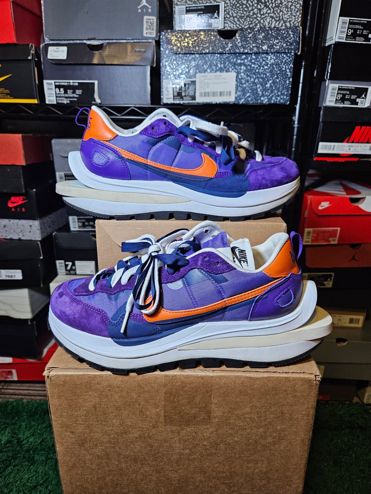 Size 9 - Sacai x VaporWaffle Dark Iris