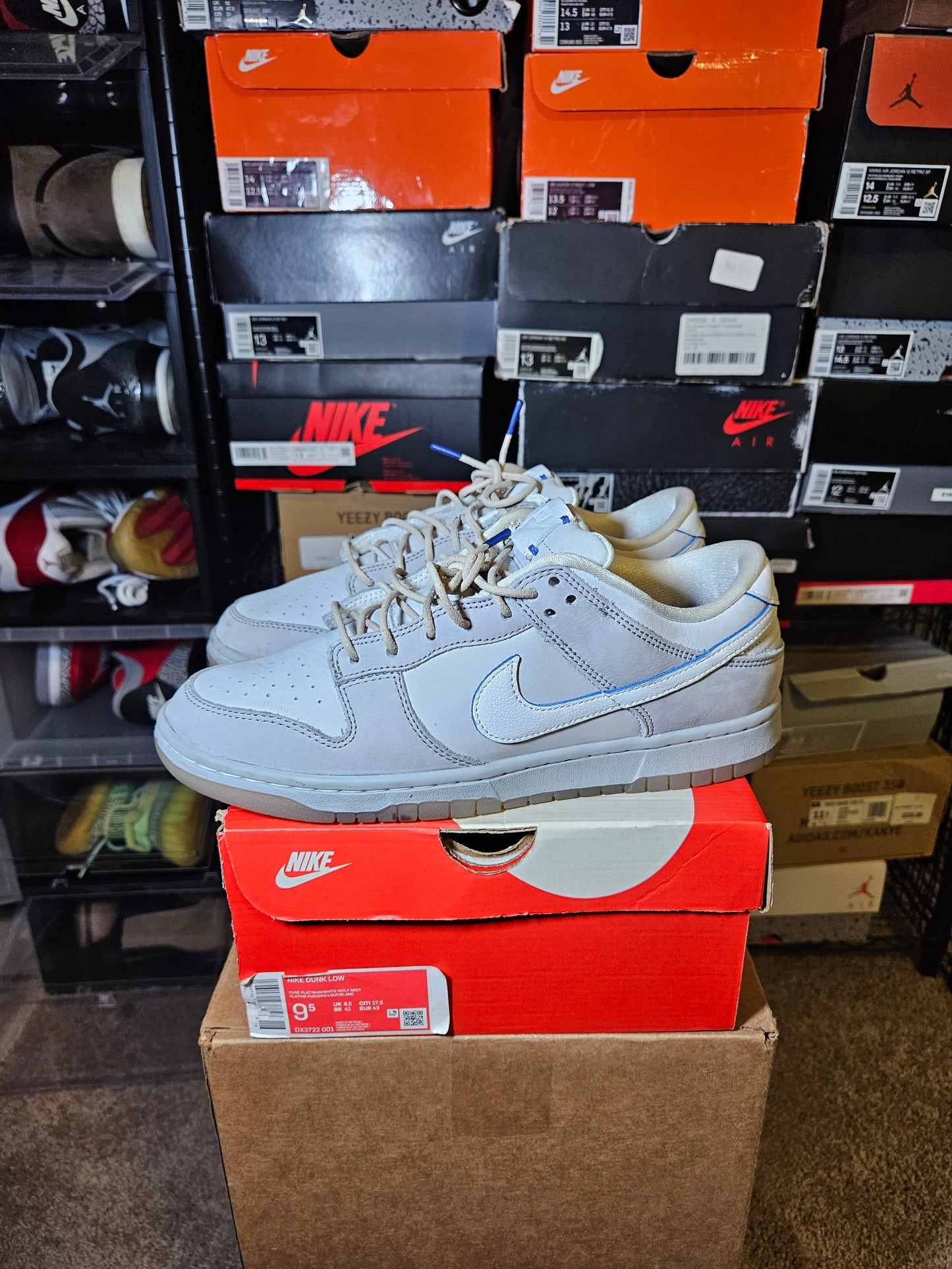 Size 9.5 - Dunk Low Wolf Grey Pure Platinum