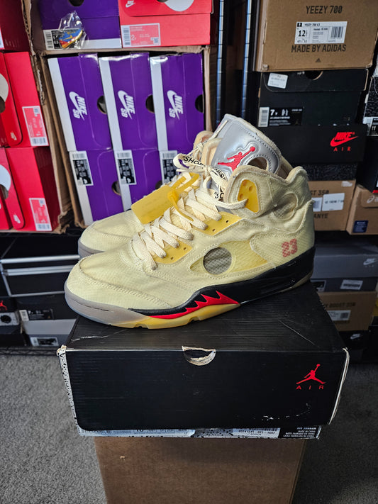 Size 10.5 - AJ 5 SP x Off-White Mid Sail