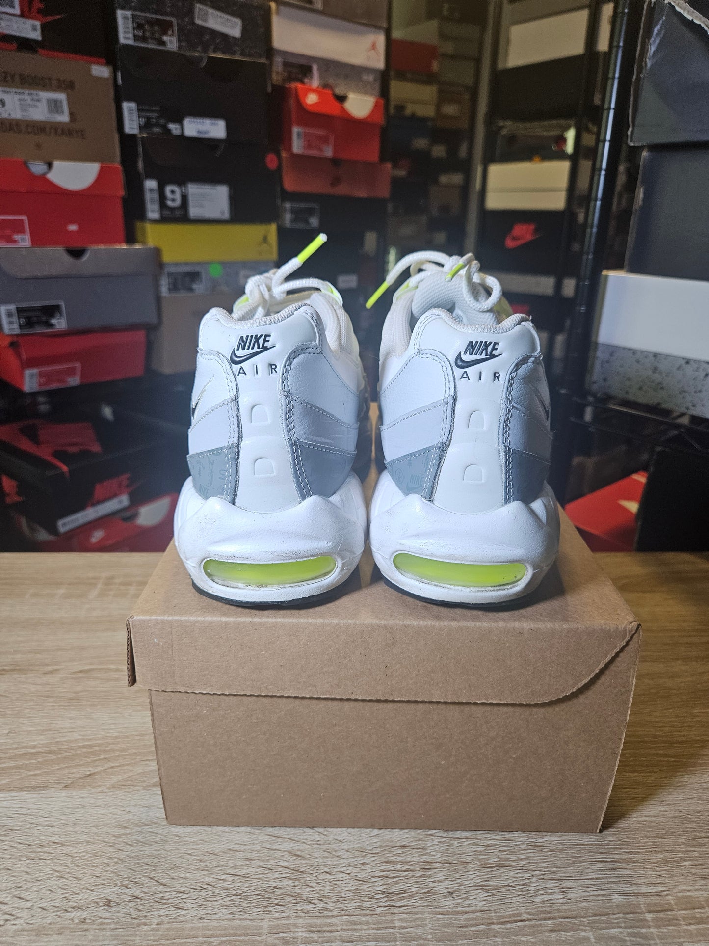Size 10.5 - Air Max 95 Logos Pack - White Neon