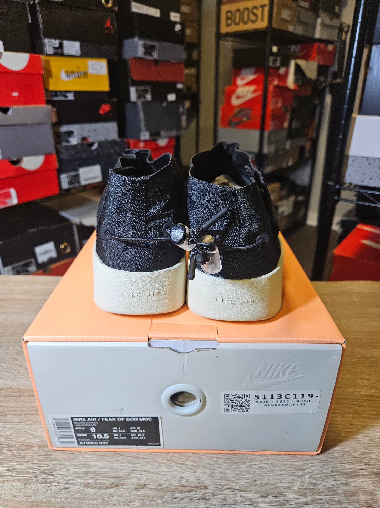 Size 9 - Air Fear Of God Moc Black