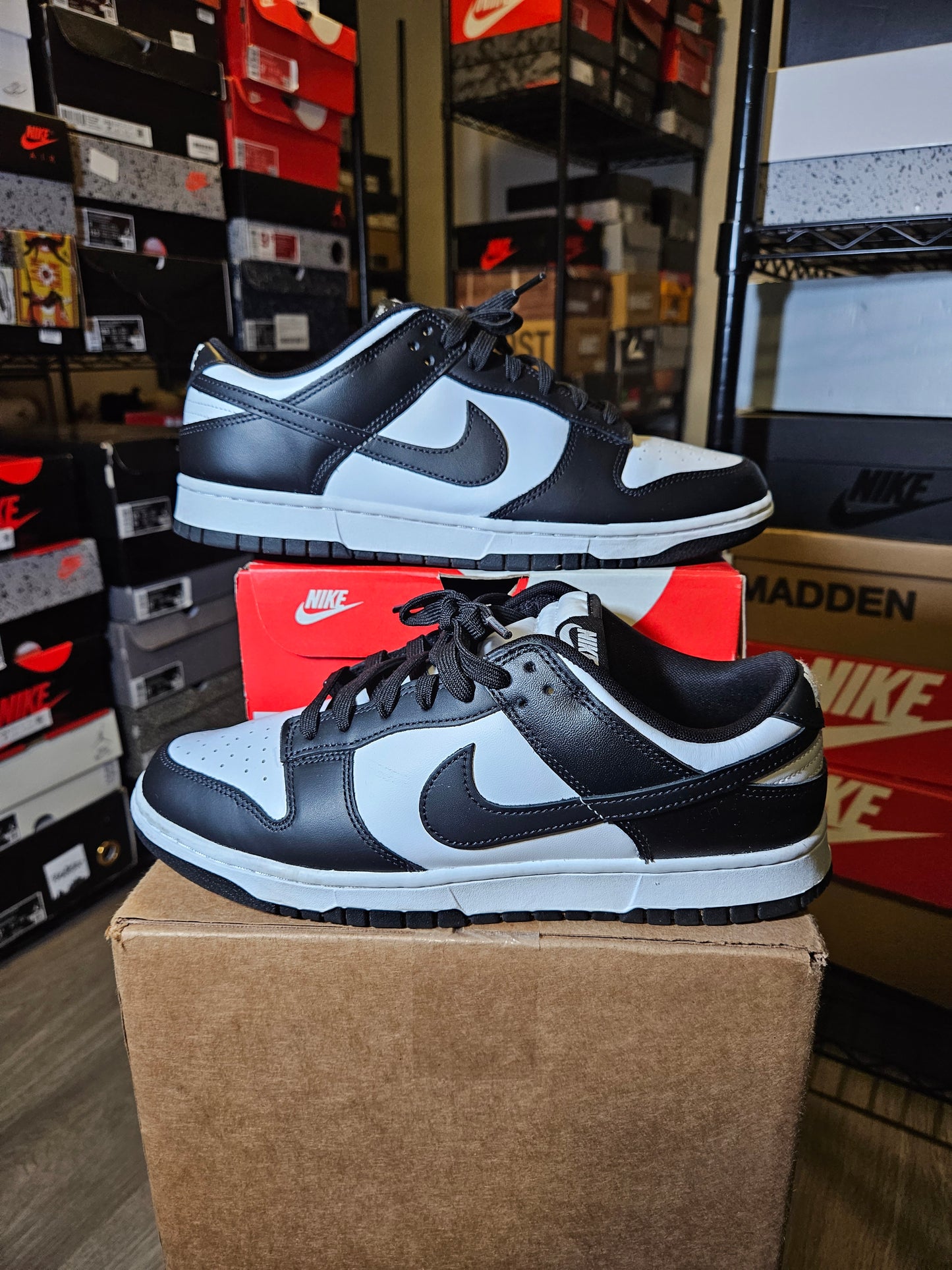 Size 10.5 - Dunk Low Black White