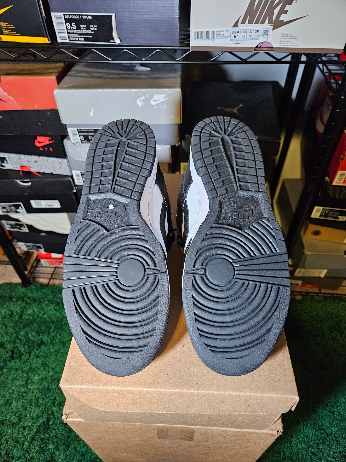 Size 10W/8.5M - Nike Dunk Low Black White