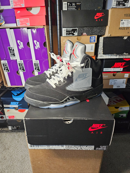 Size 12 - AJ 5 Retro OG Black Metallic Reimagined