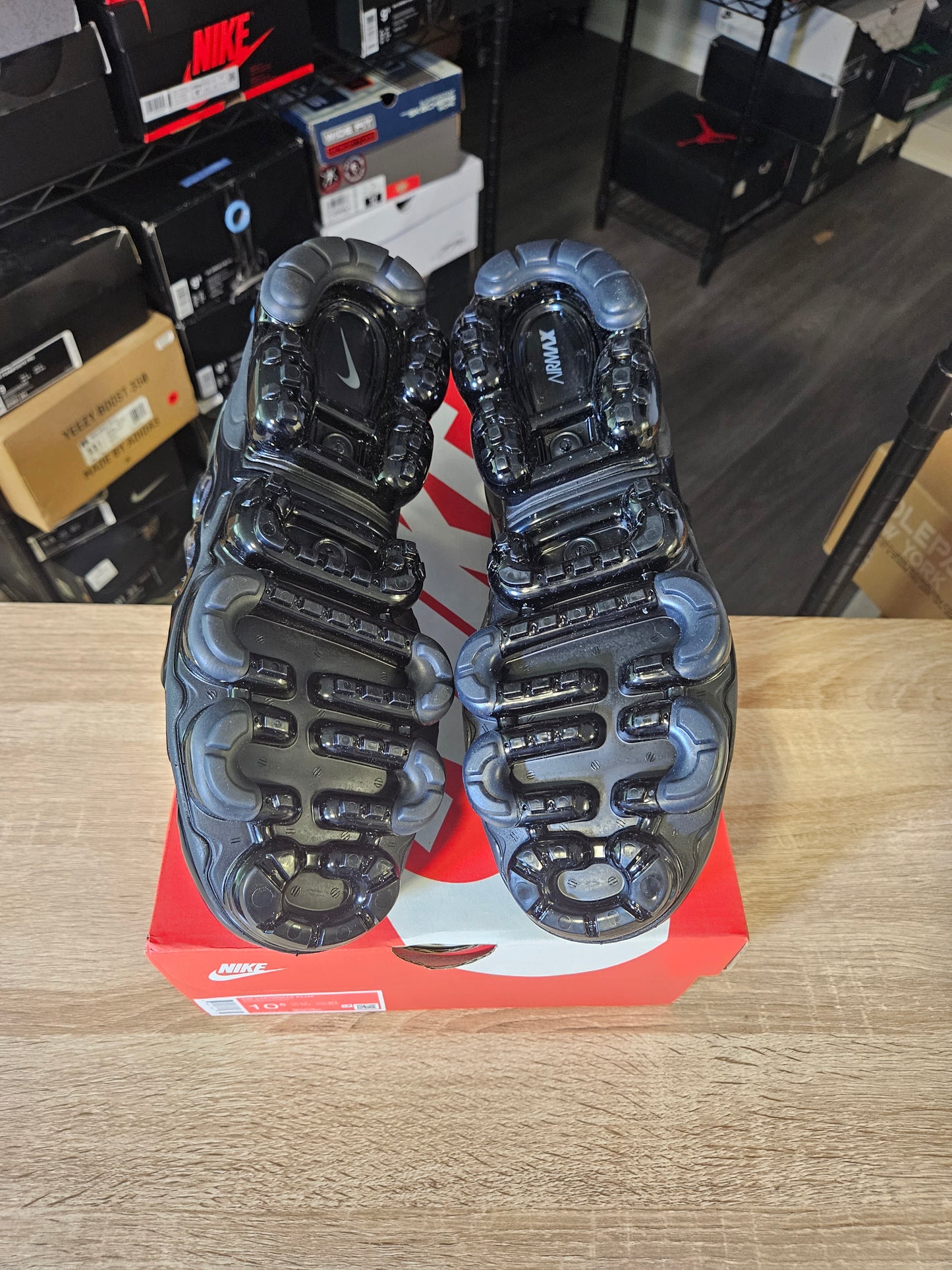 Size 10.5 - Air VaporMax Plus Low Triple Black