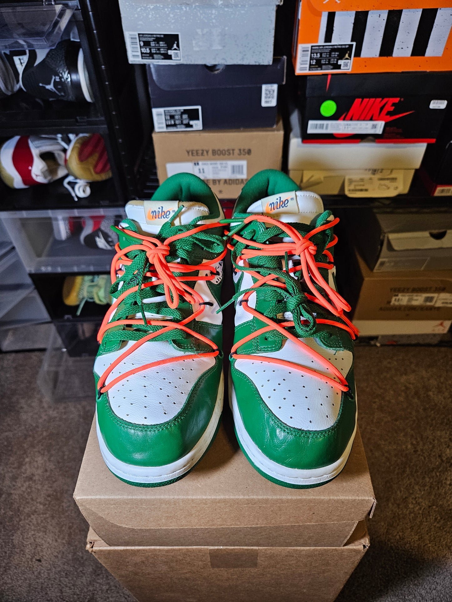 Size 12 - Dunk Low x OFF-WHITE Pine Green 2019