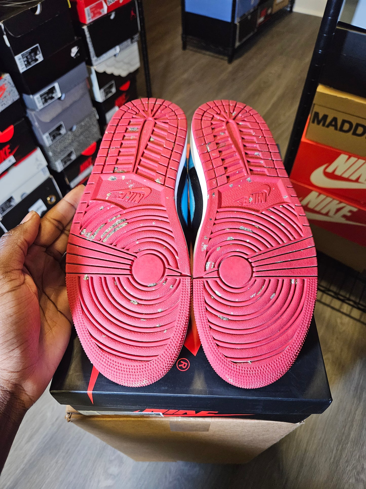 Size 12W/10.5M - Air Jordan 1 Retro OG Low NC to Chi