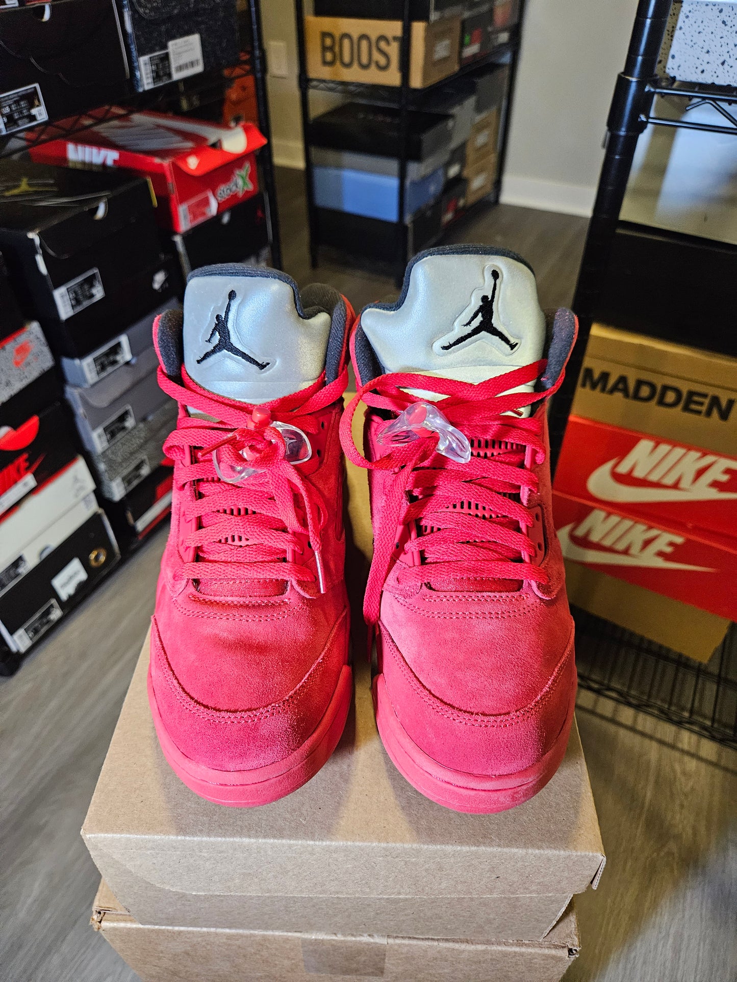Size 8 - AJ 5 Retro Red Suede
