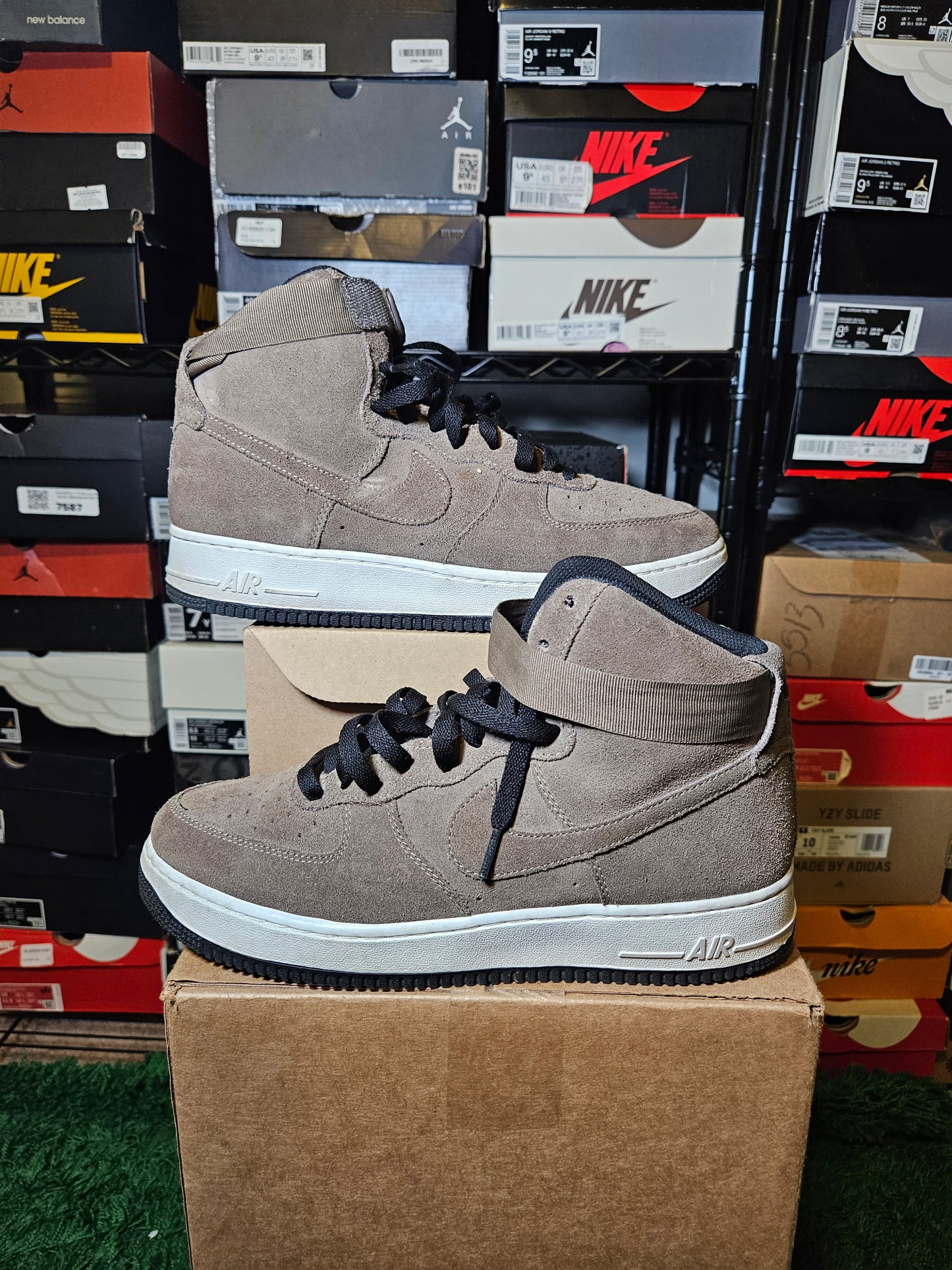 Size 10.5 - AF1 '07 High Dark Mushroom