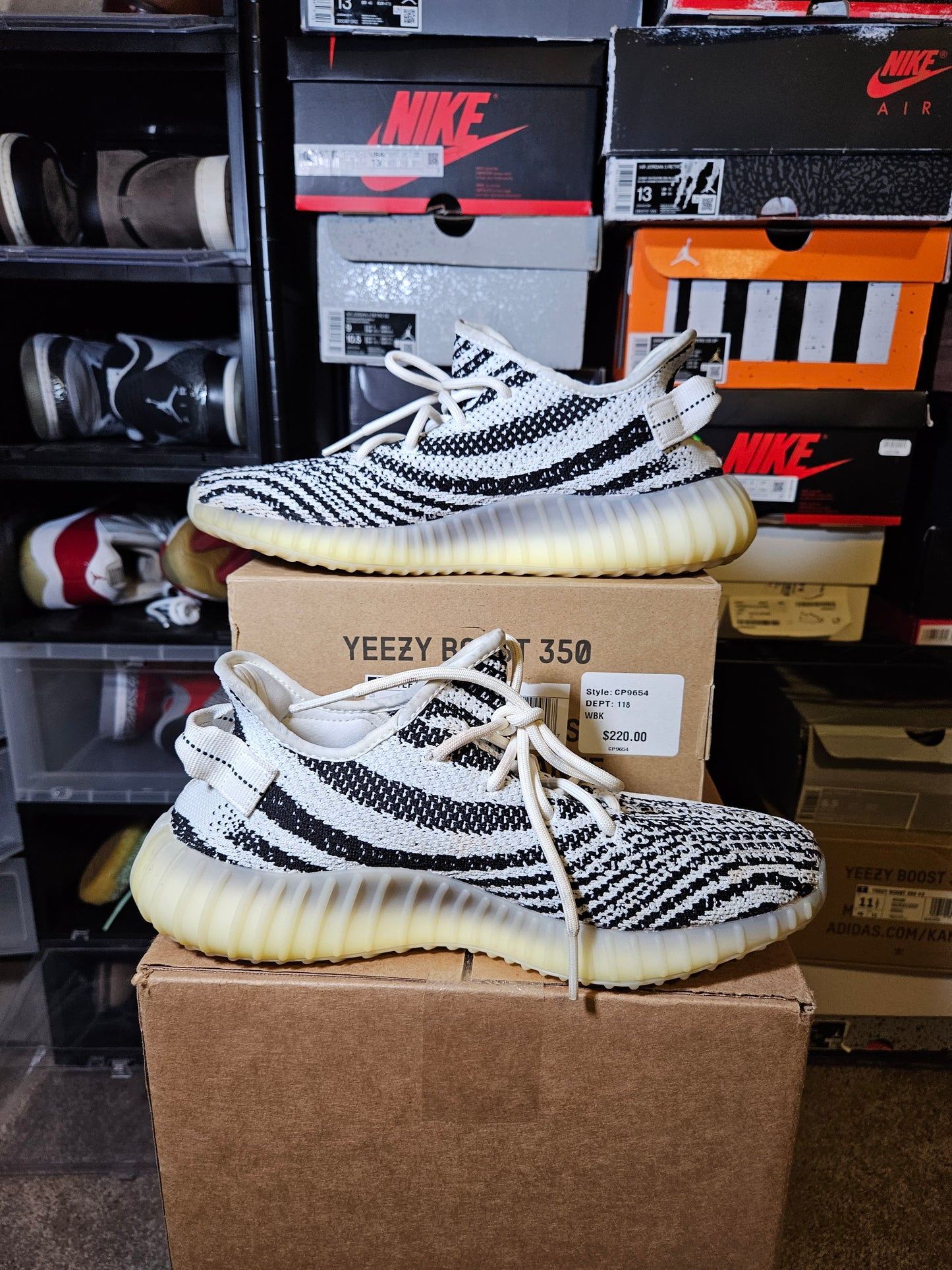 Size 9 - YZY Boost 350 V2 Low Zebra