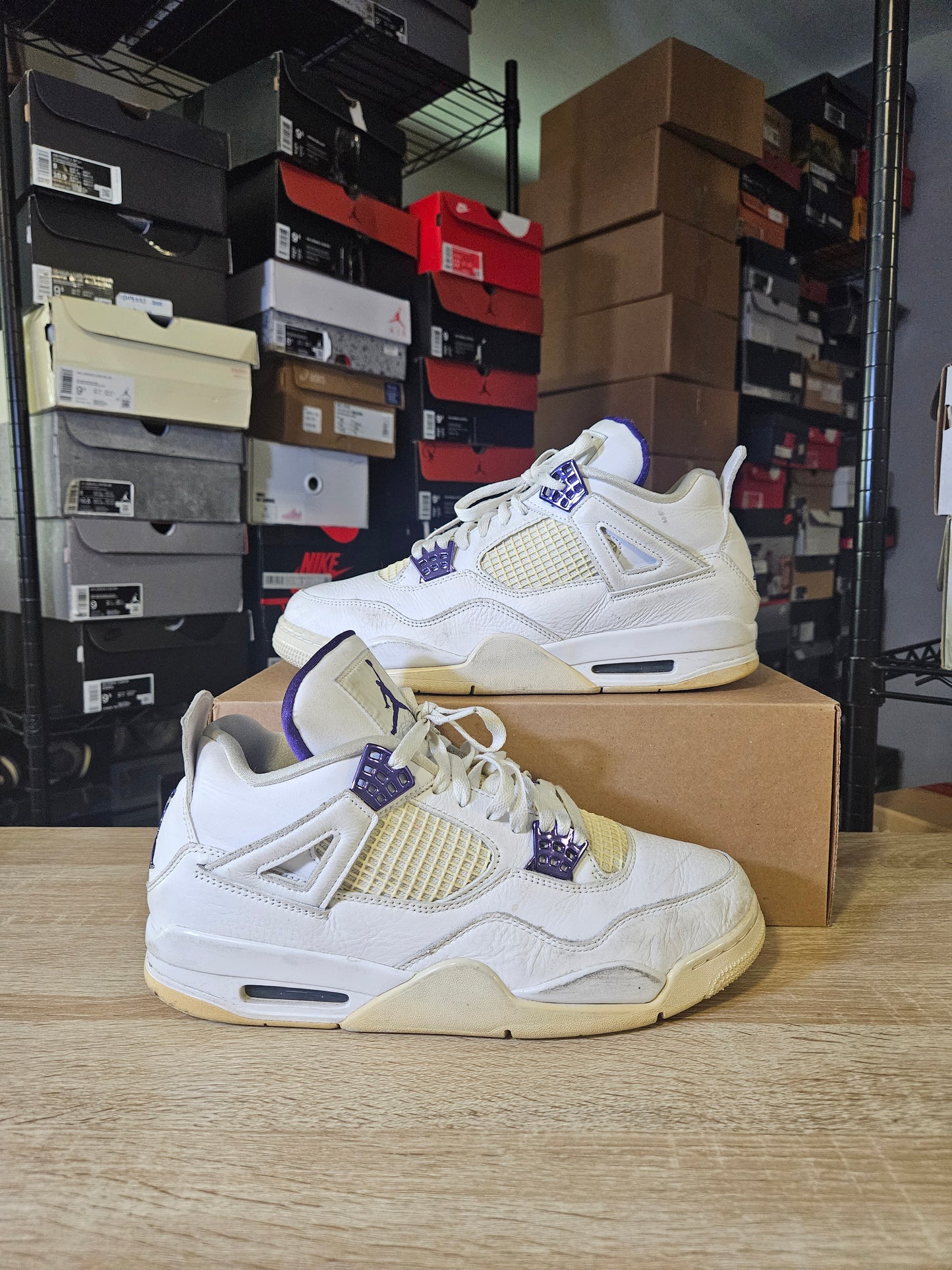 Size 11 - AJ 4 Retro Mid Purple Metallic