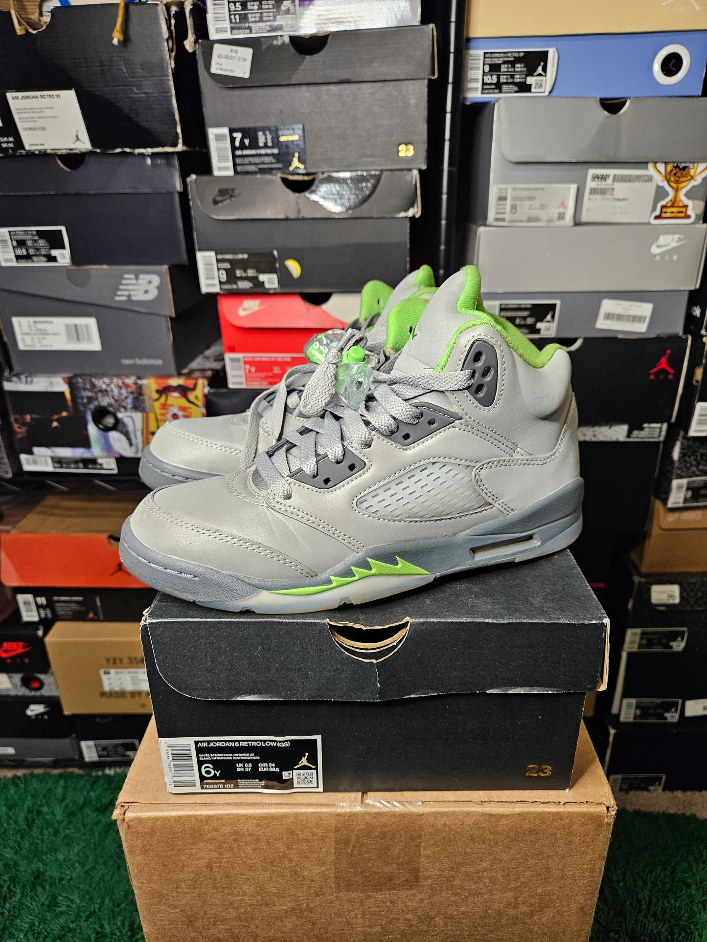 Size 6 - AJ 5 Retro Green Bean