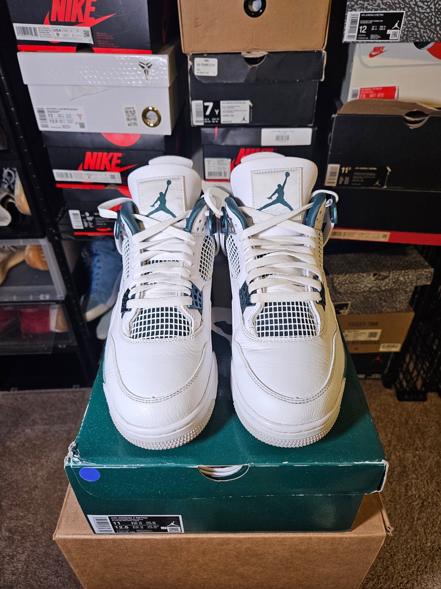 Size 11 - AJ 4 Retro Oxidized Green