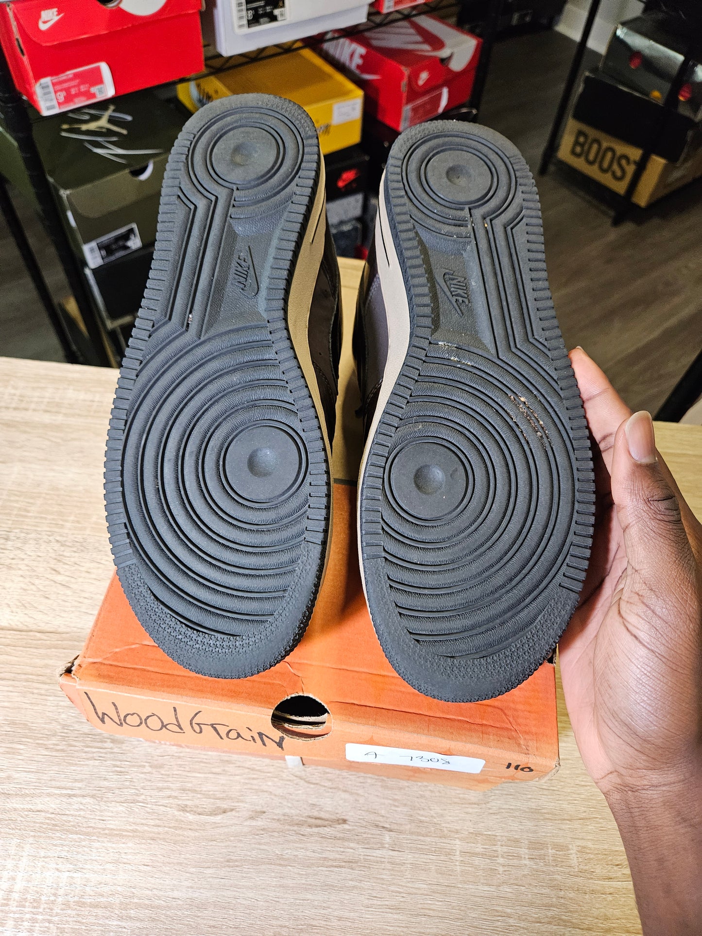 Size 10.5 - AF1 Premium Woodgrain