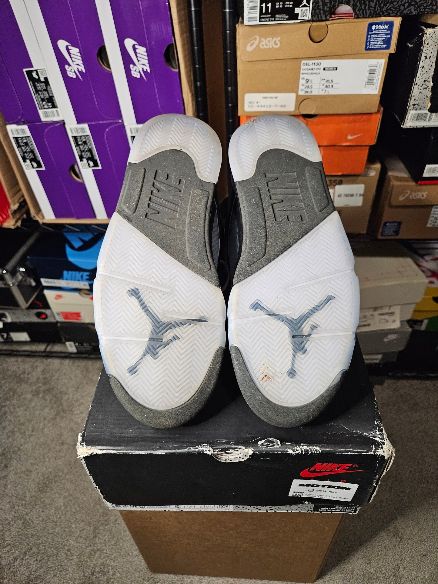Size 9 - AJ 5 Retro OG Black Metallic Reimagined